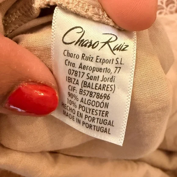 Charo  ruiz Ibiza Andrea dress halter taupe color size M - Picture 5 of 7